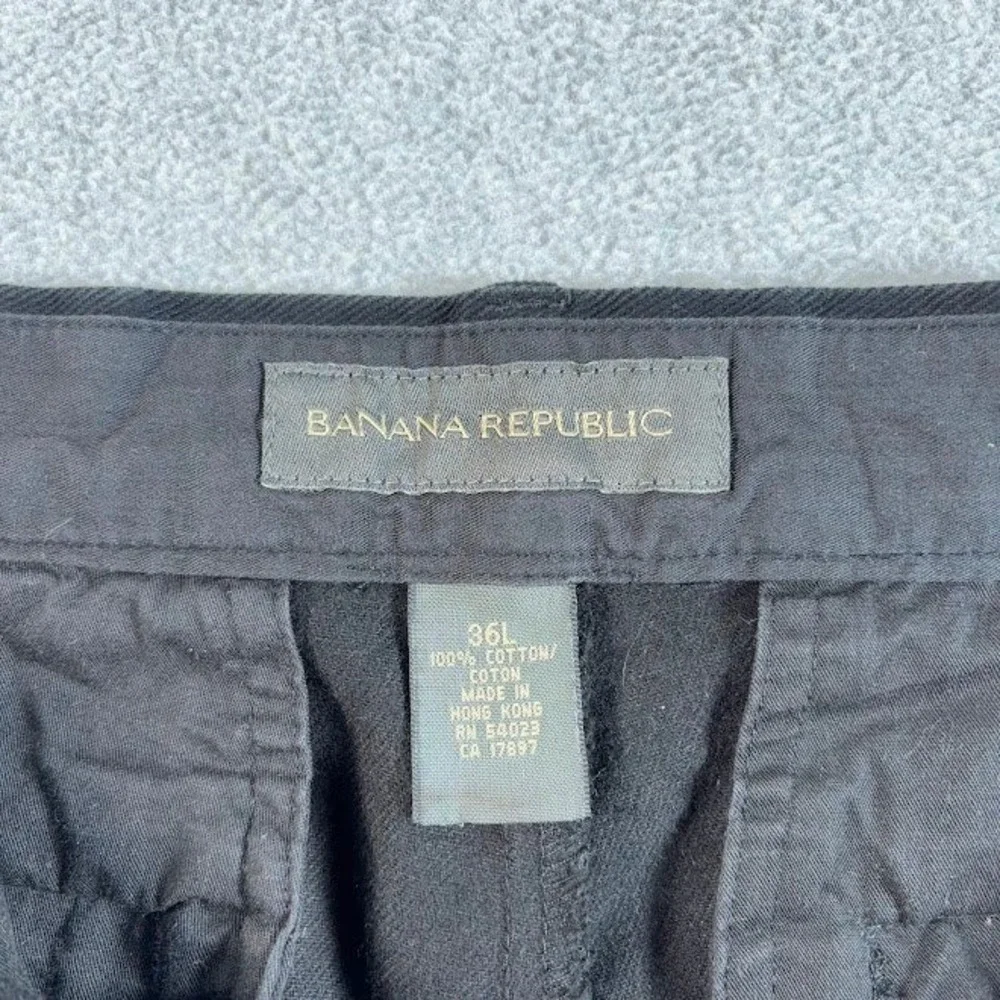 Banana Republic corduroy Pants Mens 36L Black Solid Straight Leg Cotton